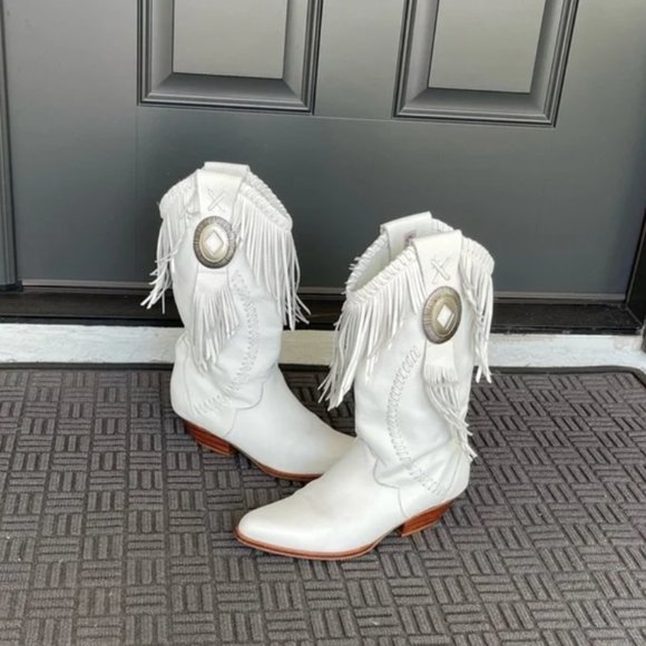 Circle S Tonka Vintage Western Boots Size 7.5 - Picture 1 of 7